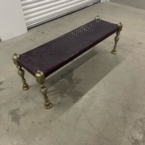 Elegant Purple and Gold Bench